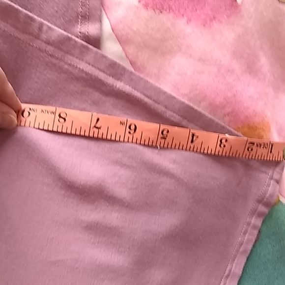 3/4 Sleeve Tunic with an Asymmetrical Hemline, Soft Pink, Size 1X - Picture 6 of 6